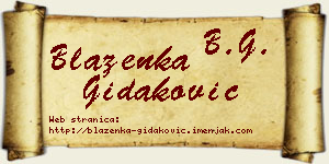 Blaženka Gidaković vizit kartica
